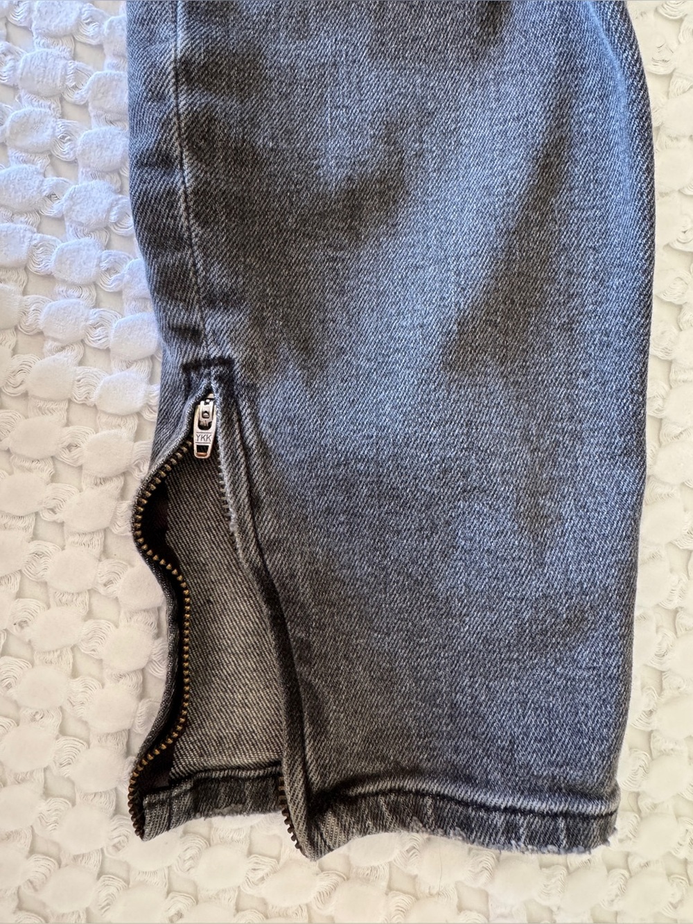 Ksubi Spray On Hell Cat Ripped Jeans Women’s 30 Carbon Black Skinny Zip Ankle‎ - Picture 6 of 11